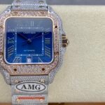 Cartier Santos full of diamonds