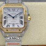 Cartier Santos full of diamonds