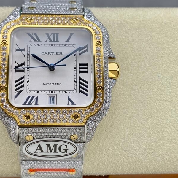 Cartier Santos full of diamonds