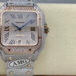 Cartier Santos full of diamonds