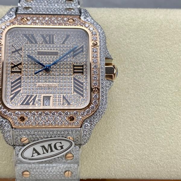 Cartier Santos full of diamonds