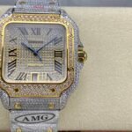 Cartier Santos full of diamonds