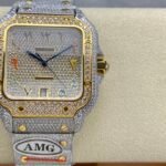 Cartier Santos full of diamonds