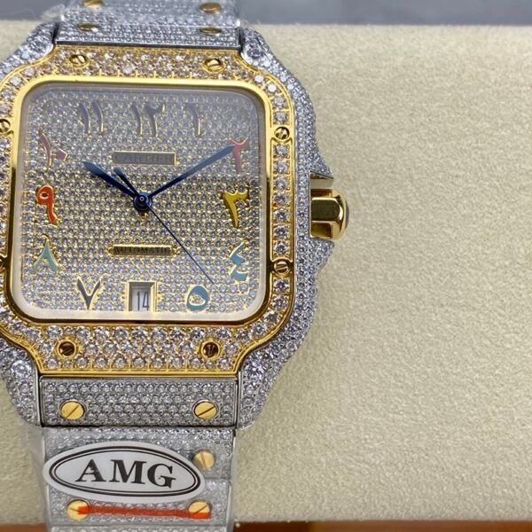 Cartier Santos full of diamonds