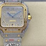 Cartier Santos full of diamonds