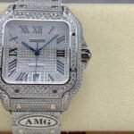 Cartier Santos full of diamonds